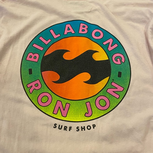 Billabong  Ron Jon Surf Shop Womens Soft Pink Long Sleeve Tee Shirt / Size S - Picture 10 of 13